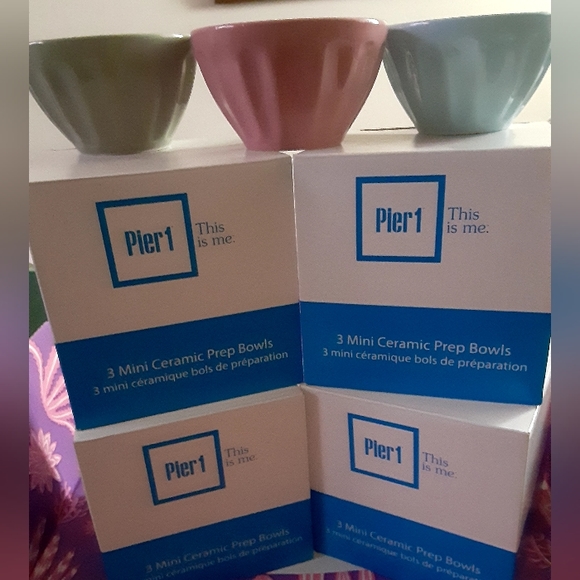 Brand New Pier 1 mini Ceramic Prep Bowls - Picture 2 of 3